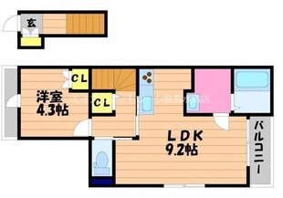 Ｌｏｕｖｒｅ西中新田の物件間取画像